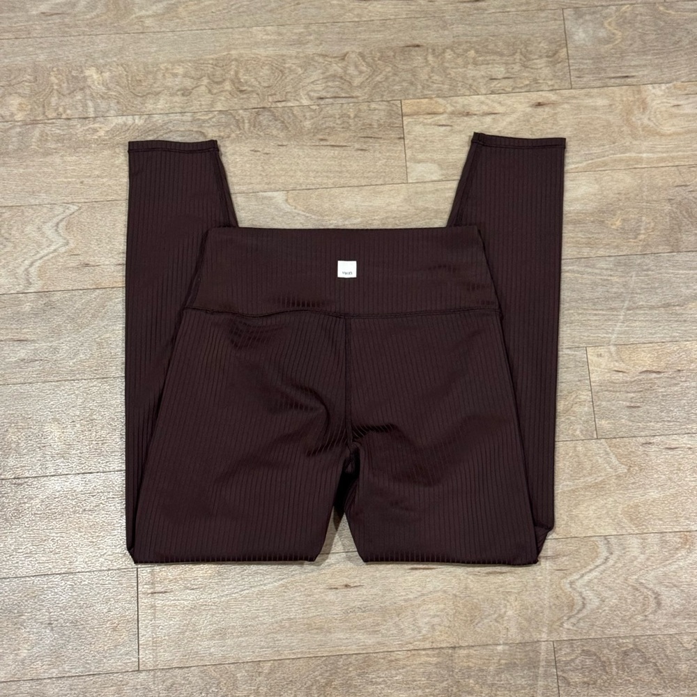 Vuori Inversion Rib Leggings Java Brown Size Small - image 1